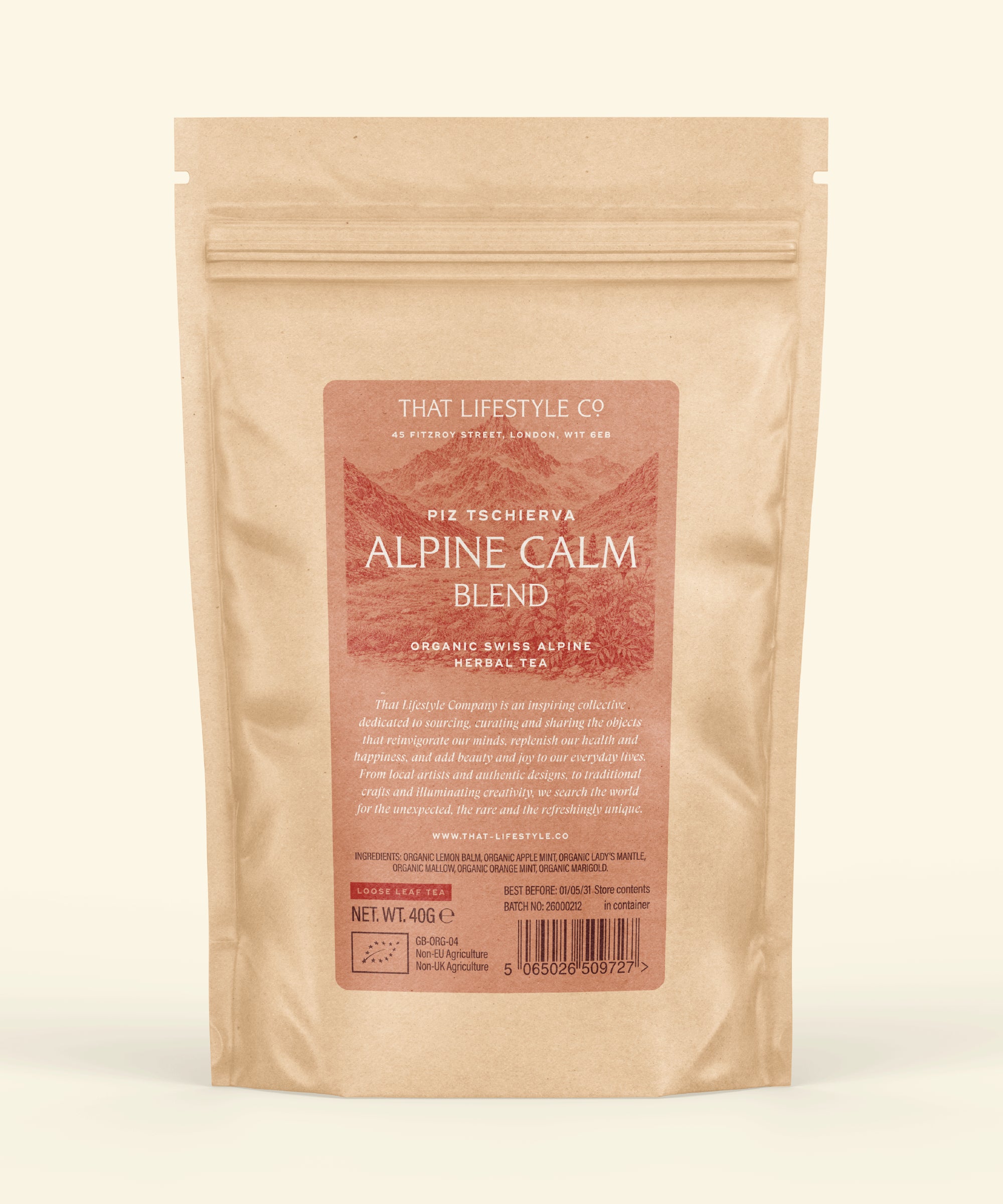 Organic Alpine Calm Blend — Loose Leaf Refill Pouch