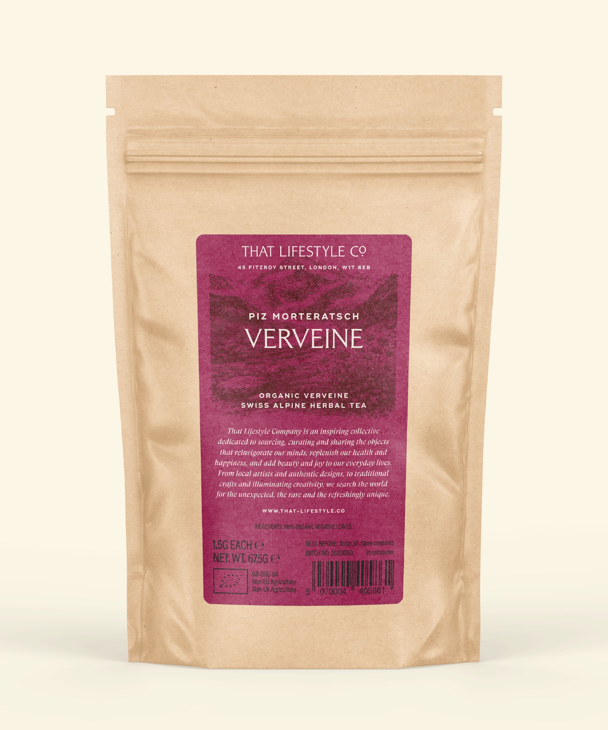 Organic Alpine Verveine — 45 Bag Refill