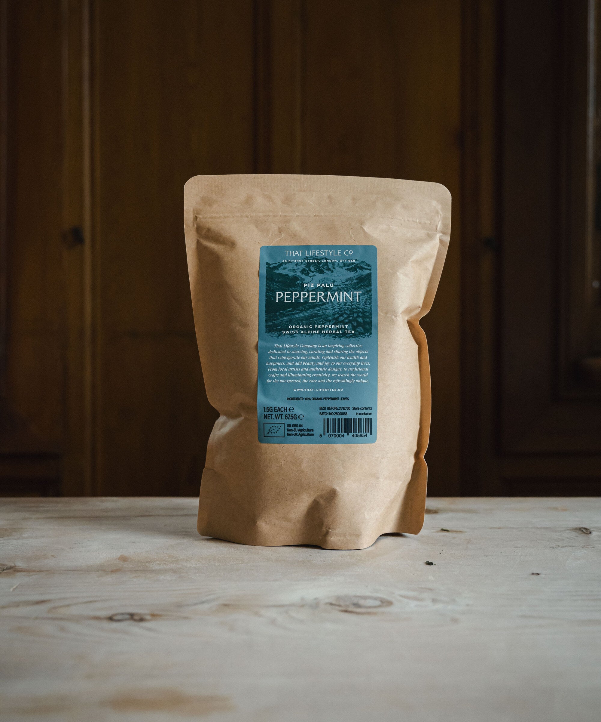 Organic Alpine Peppermint Herbal Tea — 45 Bag Refill
