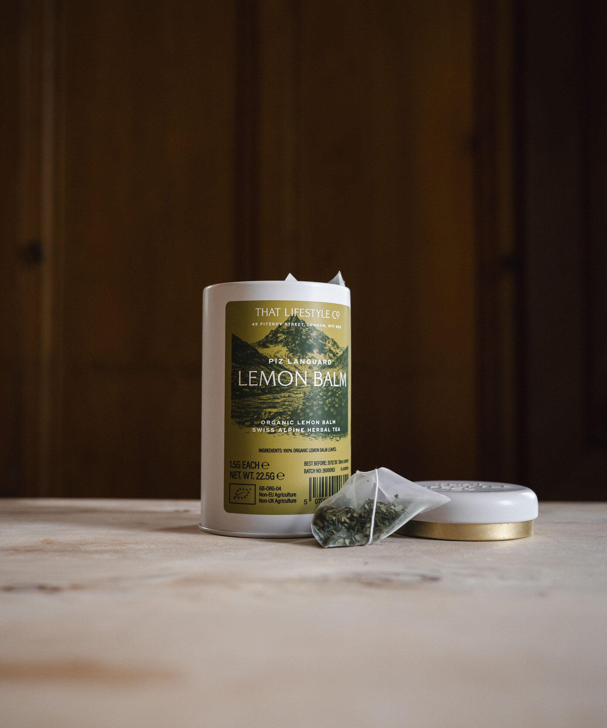 Organic Alpine Lemon Balm Herbal Tea — 15 Bags