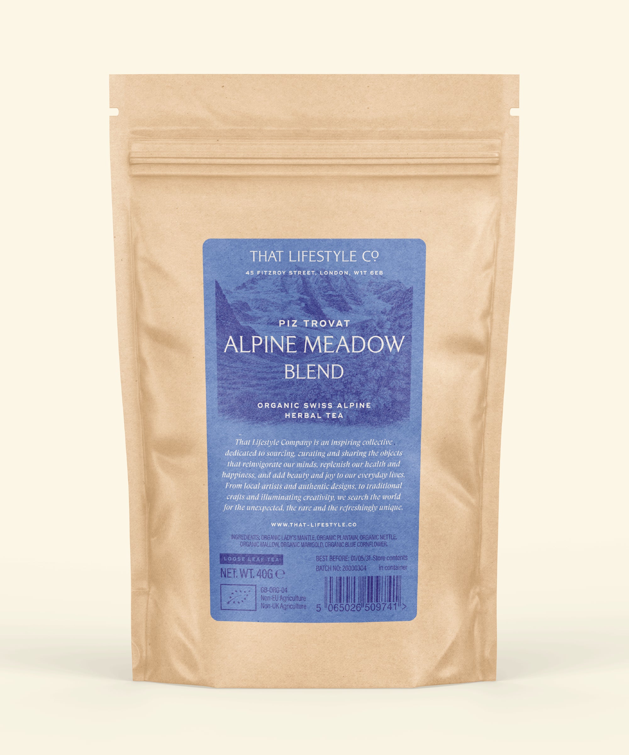 Organic Alpine Meadow Blend — Loose Leaf Refill Pouch