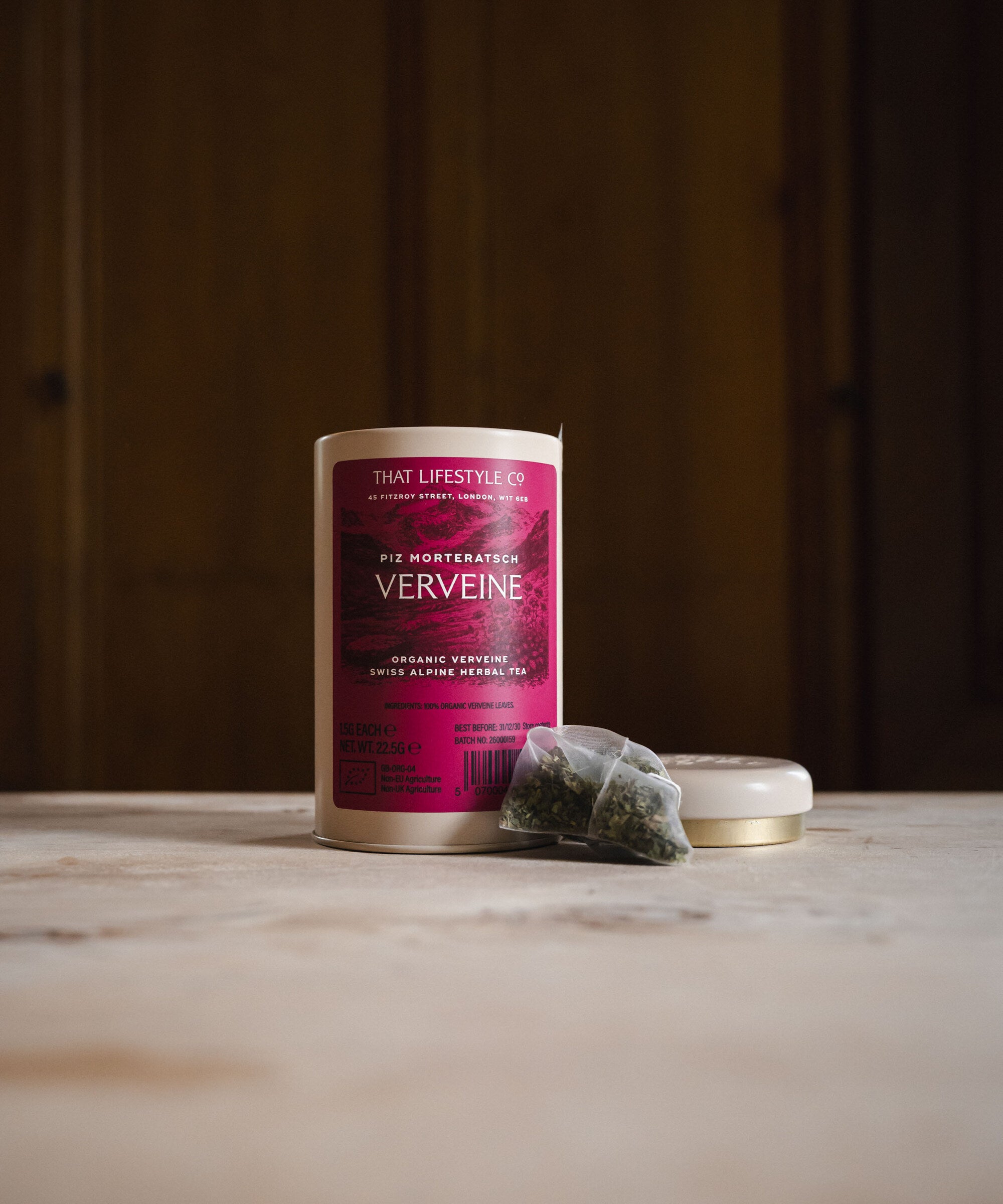 Organic Alpine Verveine Herbal Tea — 15 Bags